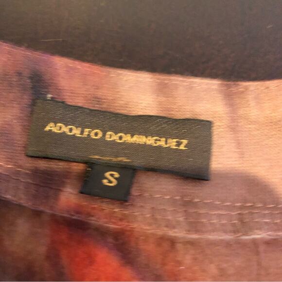 Adolfo Dominguez brown graphic print asymmetrical zip knit dress size Small - Picture 13 of 15